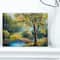 Designart - Summer Forest with Beautiful River - Landscape Art Print Canvas